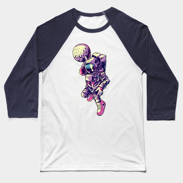 Astronaut Dunk Baseball T-Shirt by yogaswara